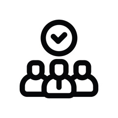 teamwork line icon. Clean and minimalist vector icon for websites, mobile apps, presentations, and logos. Fully scalable and customizable for any project.