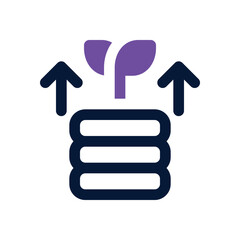 investment dual tone icon. Sleek and modern vector icon for websites, mobile apps, marketing materials, and corporate design. Fully scalable and ready to use.