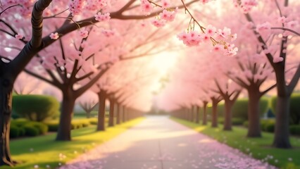 "Enchanting Cherry Blossom Tunnel: A Dreamy Spring Stroll"

