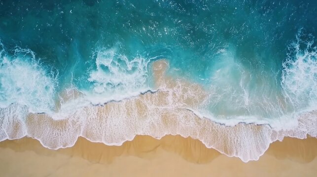 Ocean waves nature aerial water.