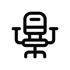 chair line icon. Clean and minimalist vector icon for websites, mobile apps, presentations, and logos. Fully scalable and customizable for any project.