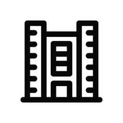 office building line icon. Clean and minimalist vector icon for websites, mobile apps, presentations, and logos. Fully scalable and customizable for any project.