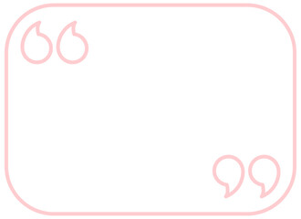 Quotation box for speech text highlighting  in posts, banners, cards, brochures etc.