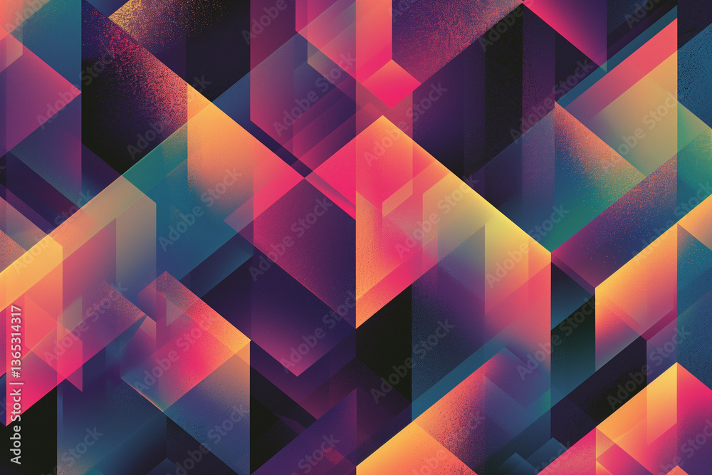 Poster overlapping geometric shapes with subtle gradients, forming a visually hypnotizing pattern.