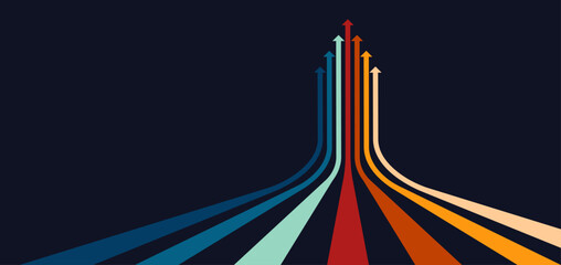 Abstract arrow direction. Business investment to success. financial data graph strategy. Technology background. High speed.