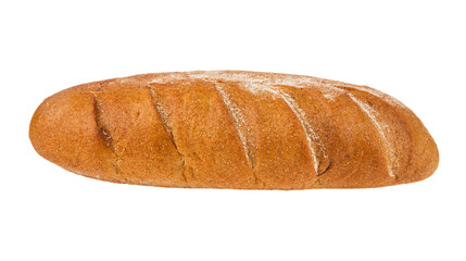 Loaf of bread isolated on white background.