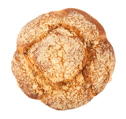 Sweet bun isolated on white background.