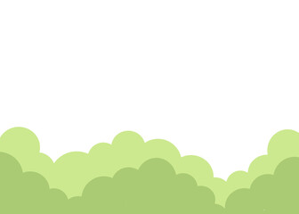 Obraz premium Minimalist Cartoon Bush Border 