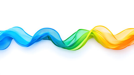 Fototapeta premium Colorful gradient abstract ribbon wave on white background