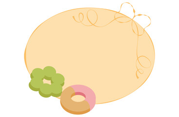 かわいいドーナツのフレーム