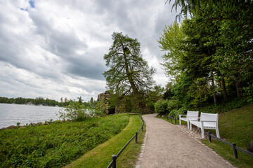 Tranquil Schwerin Park Landscape by the Lake
