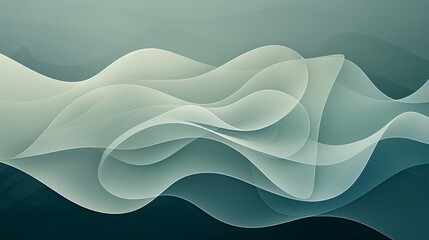 Obraz premium Abstract wavy design, soft transitions of color