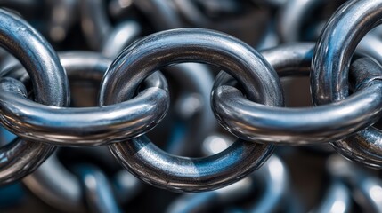 Metallic Rings Chains Close-up 