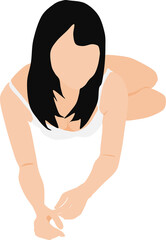 Fototapeta premium ポーズをとる水着を着た女性のイラスト 