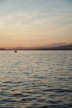 Sonnenuntergang auf Krk am Mittelmeer