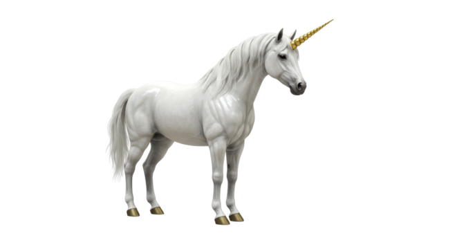 Isolated White Unicorn