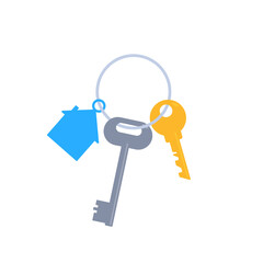 different types of keys.  Buy or sell building icon or print. Mortgage loan. Housing for rent. Template for sale, rent home. rent house, concept.