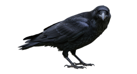 Isolated Black Raven