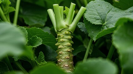 Wasabi Plant with Lush Green Leaves