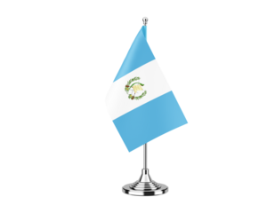 Guatemala small national flag isolate background