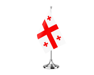 Georgia small national flag isolate background