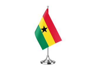 Ghana small national flag isolate background