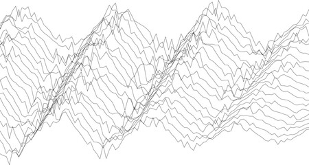 Abstract line art wave pattern design for modern background and digital art projects.