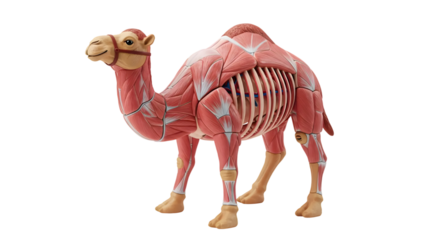 Anatomical Model of a Camel Showcasing Muscular and Skeletal Structure for Educational Purposes in Biology and Veterinary Science