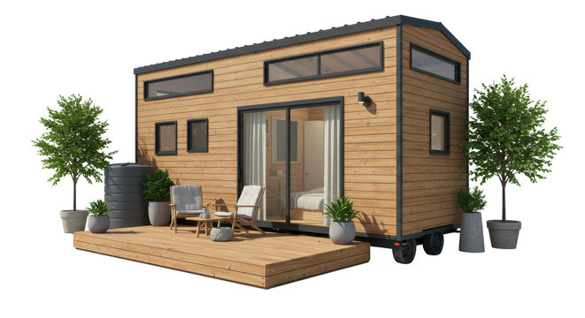 Isolated Tiny House on Wheels
