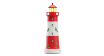 Isolated Cartoon Lighthouse