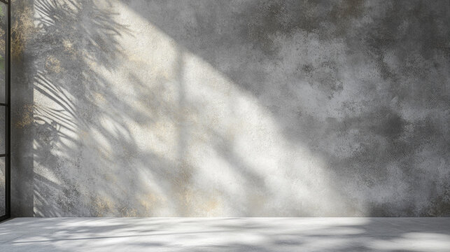 Fototapeta Tekstura szarego betonu ze złotem tło generative ai 