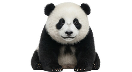 Isolated Panda Sitting