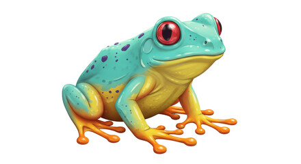 Isolated Bright Frog