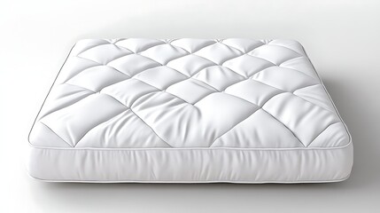 Fototapeta premium White Minimalist Mattress with Geometric Pattern and Soft Texture for Modern Home Decor