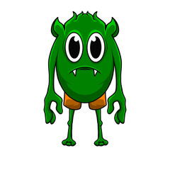 Alien cartoon illustration character