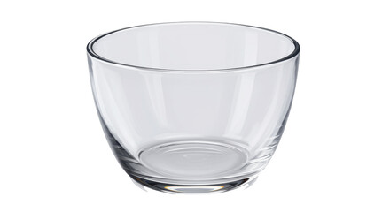 Isolated Clear Glass Bowl