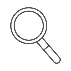 虫めがねのラインベクターアイコン：調査と発見のシンボル - Magnifying Glass Line Vector Icon: Symbol of Investigation and Discovery