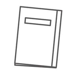 ノートのラインベクターアイコン：学習と記録のシンボル - Notebook Line Vector Icon: Symbol of Learning and Recording