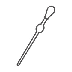 こまごめピペットのラインベクターアイコン：実験器具のシンボル - Dropping Pipette Line Vector Icon: Symbol of Laboratory Equipment
