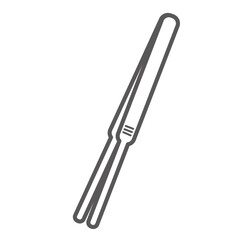 ピンセットのラインベクターイラスト：精密作業のツール - Tweezers Line Vector Illustration: Precision Tool for Detailed Work