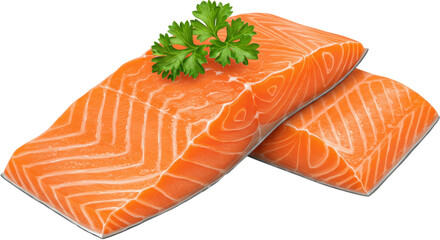 Isolated Salmon Steaks