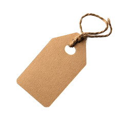 A blank price tag isolated on transparent background