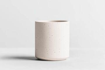 Light beige, speckled cylinder vase