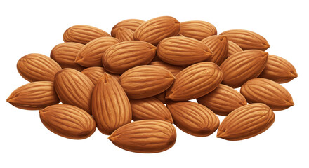 Isolated Almonds
