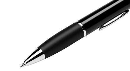 Isolated Black Ballpoint Pen