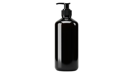 Isolated Black Soap Bottle