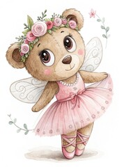 Fototapeta premium little girl with teddy bear