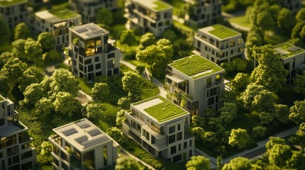 green town with trees and grass 