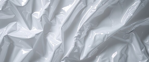 Obraz premium Shiny crumpled plastic texture for creative background and design