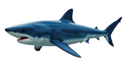 Isolated Great White Shark